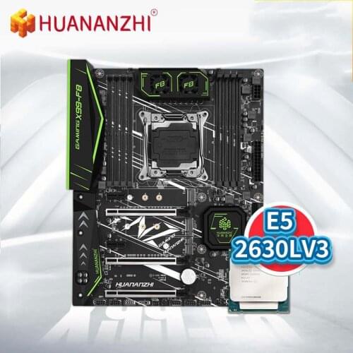 HUANANZHI X99 F8 Motherboard with XEON E5 2630L V3 LGA2011-3 DDR4 RECC/NON-ECC Memory Combo Kit Set NVME USB 3.0 ATX