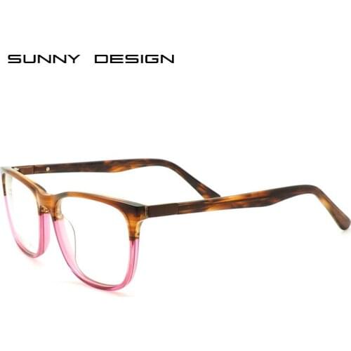 Glasses Fashion Colorblock Plate Myopia Glasses Frame Glasses Frame Can Be Equipped with Anti-Blue Ray Lens