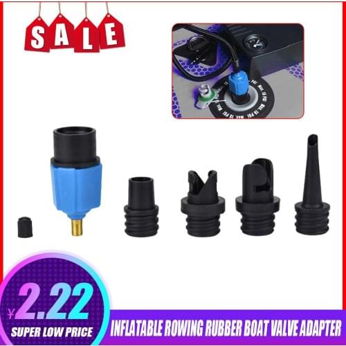 Inflatable Rowing Rubber Boat Valve Adapter Paddle Board Canoe Kayak Air Valve Pump Compressor Converter Outdoor Tools