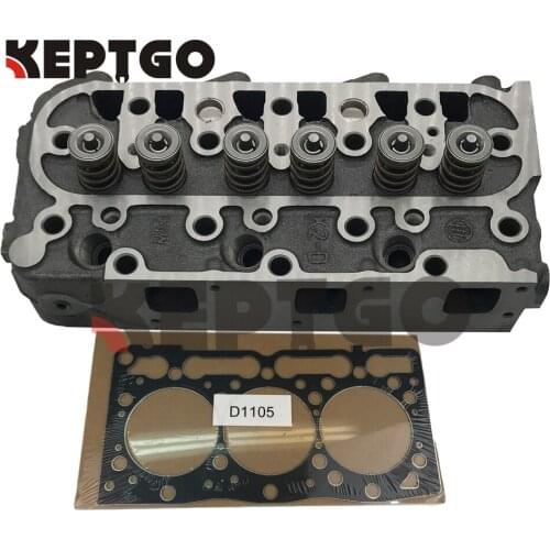 New D1105 D1105EB Head Gasket with Complete Cylinder Head W/ VALVES For Kubota B2400
