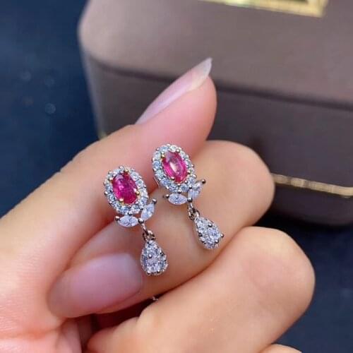 New Coming Natural and Real Ruby Earring Natural And Real 925 sterling silver Rubby Earring Fashion Ring