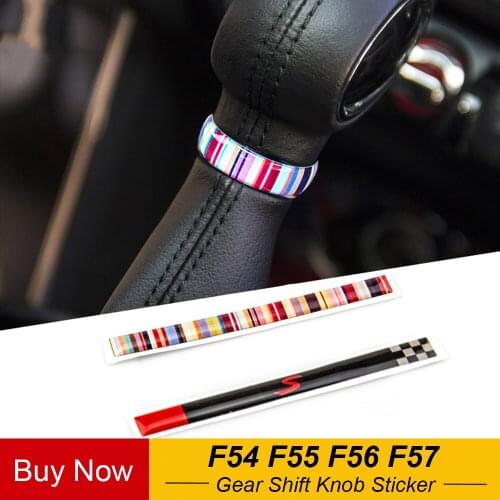 Charming Union Jack Car Gear Shift Knob Sticker Decal Decor for Bmw Mini Copper JCW F54 F55 F56 F57 Car Styling Accessories