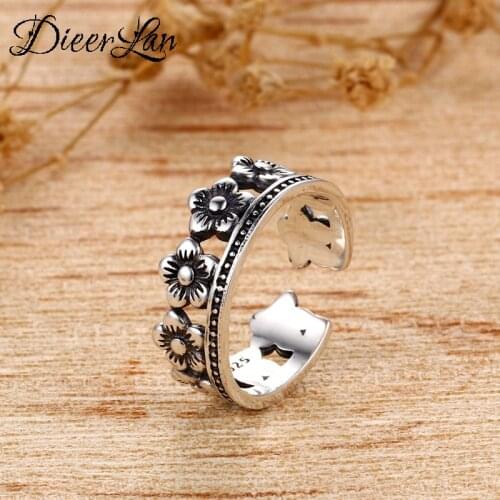 Punk Silver Color Crown Rings For Women Men Antique Finger Ring Christmas Gifts Jewelry 2021