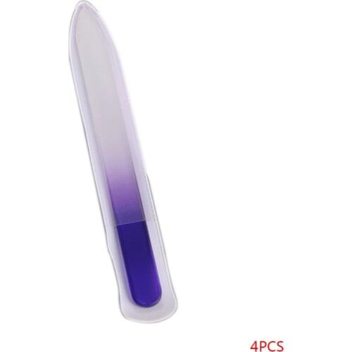 9cm Nail Files 4Pcs/Lot Durable Crystal Glass File High Quality Buffer Manicure Tools Device Nail Art Decorations Tool