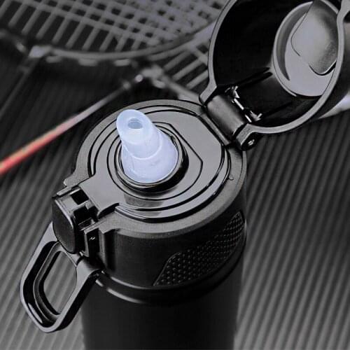 PINKAH NEW 500ML Adult Stainless Steel Vacuum Flask straw thermos cup water bottle with holder Insulation Cup thermos cup