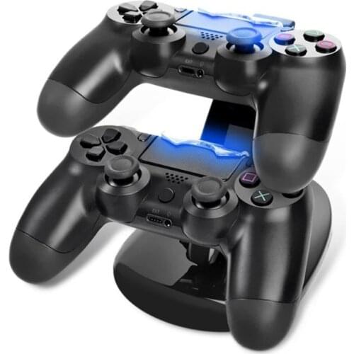 Dual Charger Controller Stand Docking Station Charging Stand for PlayStation 4 PS 4 Gaming Console PS4 Accessories