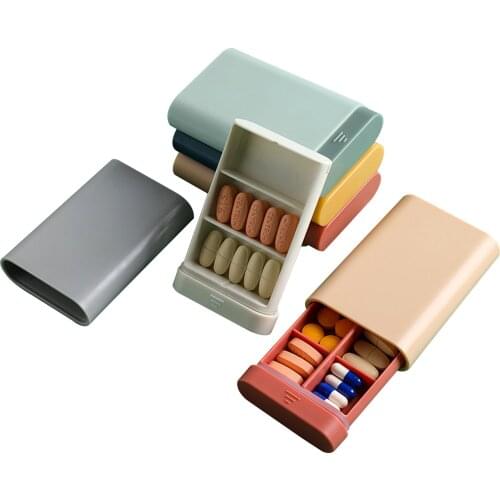 6 Grids Portable Pill Tablet Dispenser Box Medicine Container Organizer Drug Dispenser Medicine Holder Tablet Storage
