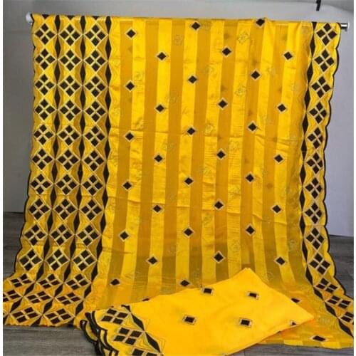 Silk Fabric 100% Pure Silk Chiffon Lace Fabrics 2021 High Quality African Lace Fabric With Nigerian Headtie For Women 7Yards