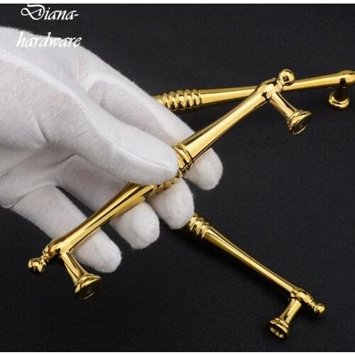 Light Luxur PVD Gold Long Handle Wardrobe Cupboard Shoe Wine Cabinet Door Handles Drawer Pulls Home Decor Furniture Hardware