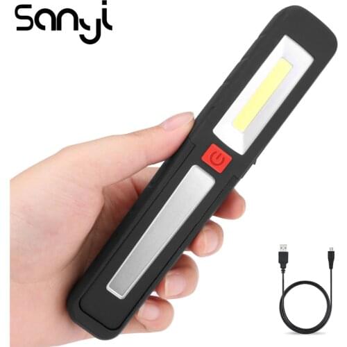 SANYI LED COB Portable Lantern 3800LM USB Recharging Built-in Battery Flashlight Torch 3 Modes Working Lamp Light