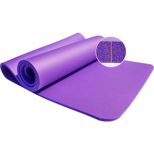 Comfortable yoga mat for exercise yoga and pilates give a stretch band as a gift home fitness 10mm floor exercise mat