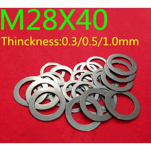 10PCS M28 flat Thin washer shim 0.3mm 0.5mm 1mm 304 Stainless Steel Ultra-thin Flat Washer Gasket Adjustment washer