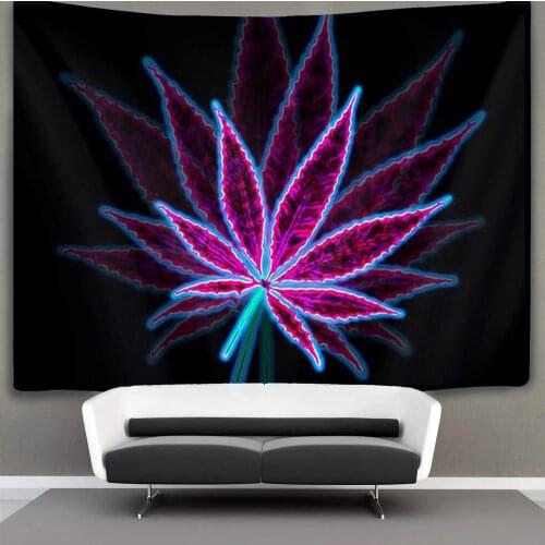 Leaf Purple Unique Wall Tapestry with Art Nature Home Decorations