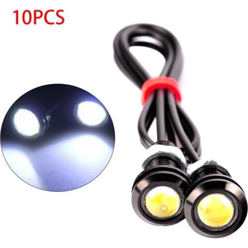 10PCS/lot 9W 18 23mm 12V DC White LED Eagle Eye Light Car Fog DRL Backup Parking Signal