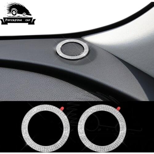 2 PCS Diamond audio speaker decoration finishing ring cover car accessories For Jaguar F-PACE F XF XE RITMO R S Tweeter sticker