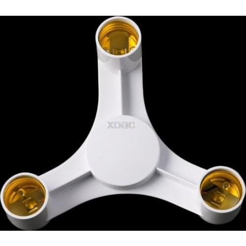 3 In 1 E27 To E27 Base Socket Splitter LED Light Lamp Bulb Adapter Holder M08 dropship