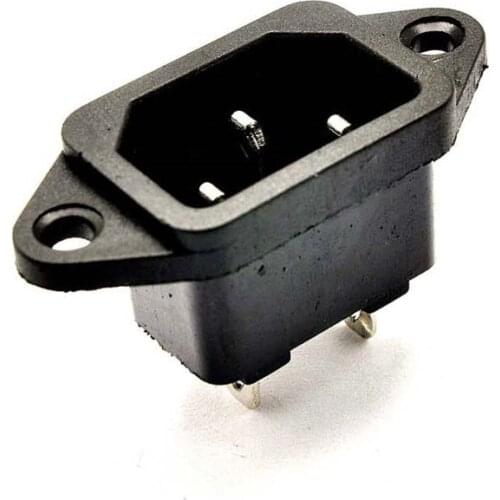 5 Pcs 3P IEC 320 C14 Male Plug Panel Power Inlet Sockets Connectors AC 250V 10A