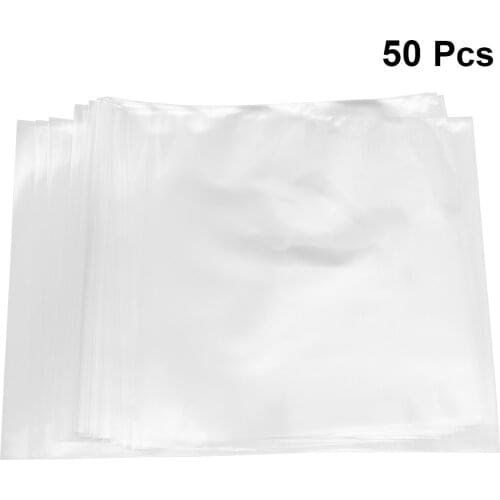 50pcs 12 Inch 10 Inch Flat Open Top CD Bags No Seal Thickened Widened CD Sleeve Vinyl Record Protecting Bag A50