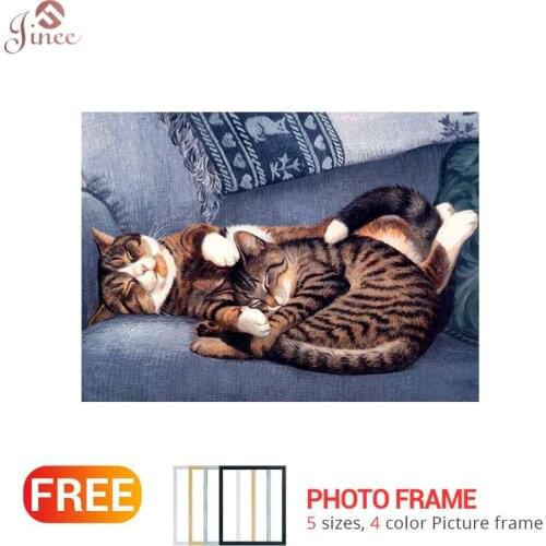 5d diy Diamond Painting Sleep Cat Animal Cross Stitch Diamond Embroidery Rhinestone Holiday Gifts Handmade Art