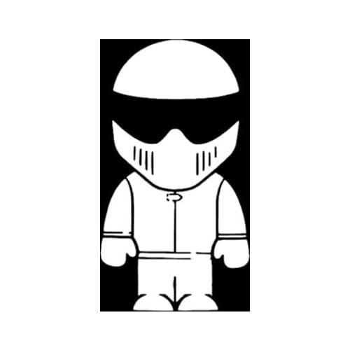 Car Sticker I am Stig Cartoon fashion vinyl sticker Black/silver 5.9cm*10.6cm