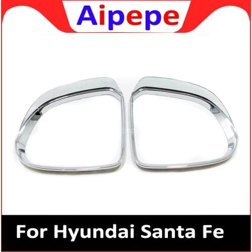 For Hyundai New SANTA FE 2019 2020 Car Rearview Mirror Covers Rain Eyebrow Frame Exterior Auto Accessories