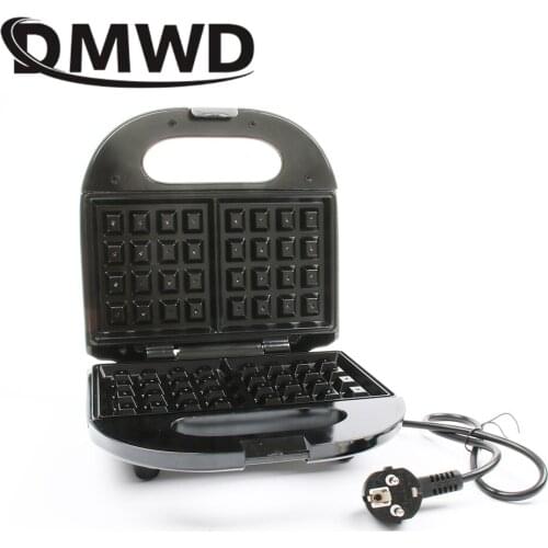 DMWD Electric Mini Cake Oven Eggs Waffle Maker Muffins Toaster Breakfast Bread Non-stick Baking Machine Grill 220-240V EU plug