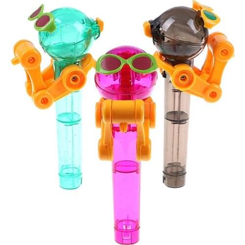 Creative Personality Toys Lollipop Holder Decompression Toys Lollipop Robot Toy Gift Random Colors Delivery Hot Sale