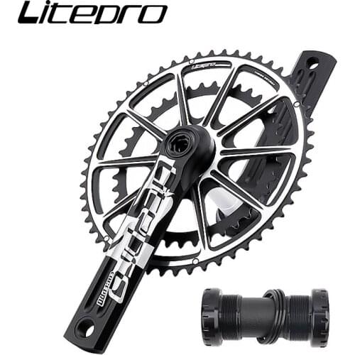 Litepro EDGPRO road bike crank GXP straight mounted crank 2021 new dualdisc aluminum alloy 170mm road bike Folding bike crankset