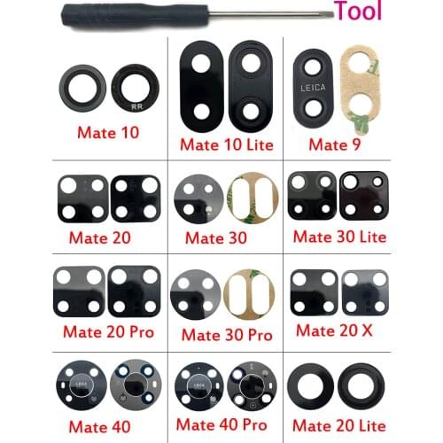 Rear Camera Lens Back Main Camera Glass Cover Lens For Huawei Mate 20 30 Pro Mate30 Lite Replacement Parts With Sticker Glue