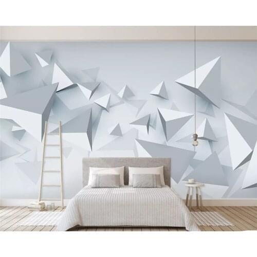 Beibehang custom wallpaper modern three-dimensional abstract geometric lines Nordic living room sofa background 3d wallpaper