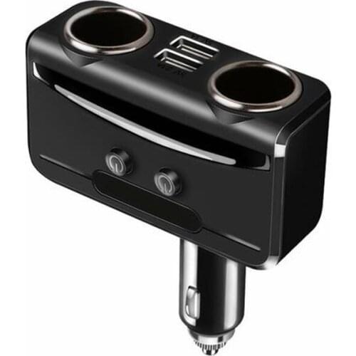 Car Cigarette Lighter Socket Splitter 12V-24V Power Adapter Dual USB Car Charger Voltmeter LCD