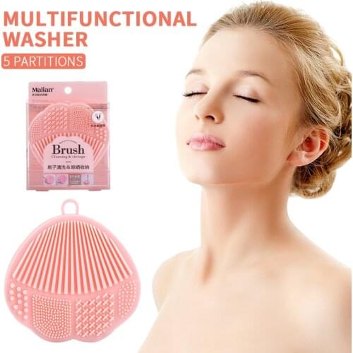 Facial Cleansing Brushes Makeup Brush Cleaning Silicone Pad Massage Drying Storage Embedded Scrubbing Artifact Scrubber TSLM2