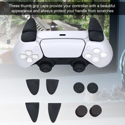 Silicone PS5 Thumb Grip Cap Non-slip Rocker Cap Button Cap Lightweight Soft Protector Cover For Handle For PS5 Game Controllers
