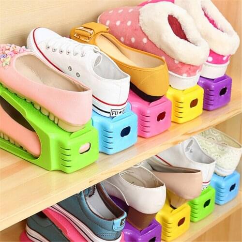Modern Shoe Organizer Double Cleaning Storage Shoes Rack Living Room Convenient Shoebox Organizer Stand Shelf 2020 New