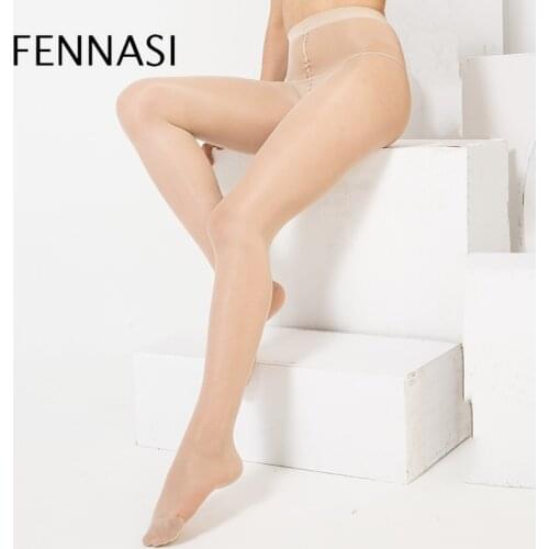 FENNASI Nylons Lady BIKINI Crotch Transparent Sexy Pantyhose Low Waist Female Erotic Compression Tights Black Womens Tights
