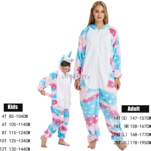 Women Men Rainbow Unicorn Pijamas Kids Panda Licorne Pajamas Adult Jumpsuits Totoro Costume Kids Onesie Roupas De Animes Sleeper