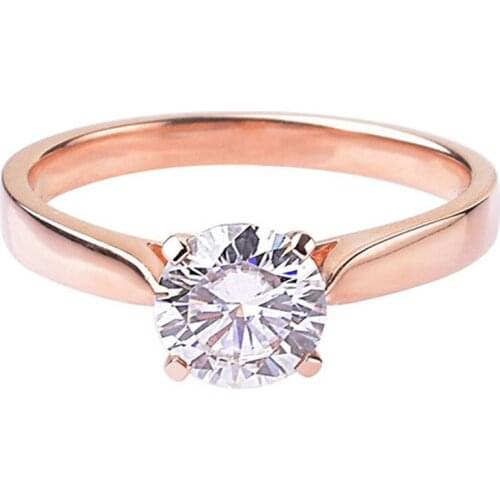 Rose Gold S925 Sterling Silver Womens Rings Engagement Wedding Party Conspicuous Unique Luxury Exquisite Elegance Classic Charm