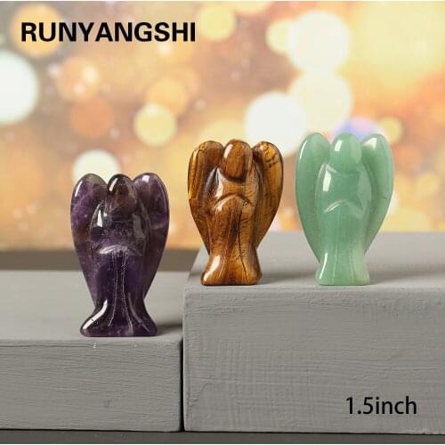 1PC 1.5Inches Natural amethyst crystal Angel guardian angel healing gem family home decoration study room Crystal craft gift