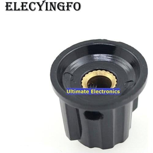 10pcs K18-1 bakelite knob WTH118 WX112 WX111 potentiometer hat copper core hole 6MM