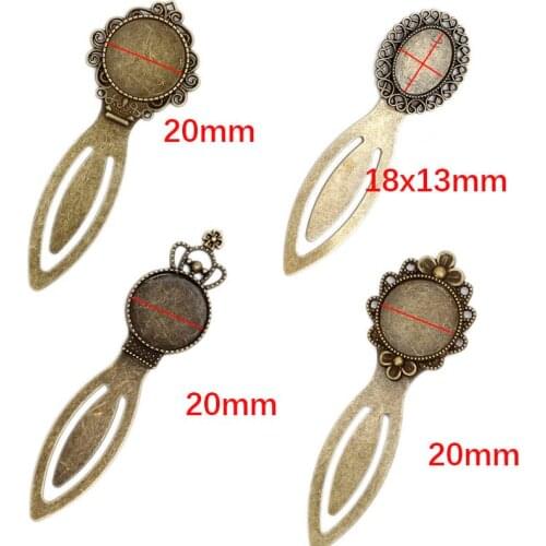 10pcs/lot New Antique Owl Bookmark Base Fit Cabochon 20mm Round Glass Blank Bezel Setting Bookmark Jewelry Findings Components A
