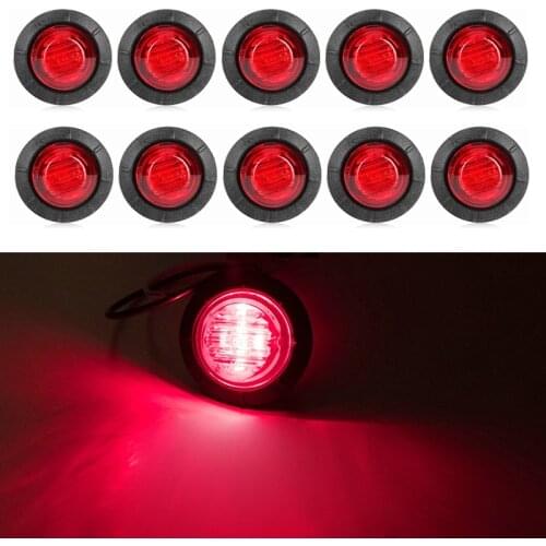 10PCS LED 12V Auto Car Bus Truck Wagons Side Marker Indicator RED trailer lights Rear Side Lamp camion Truck Accessories