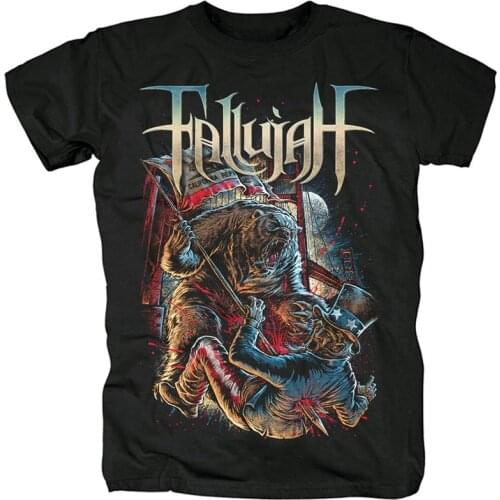 12 designs American band Fallujah Rocker men women shirt 3D heavy death Metal Punk fitness camiseta skateboard black bear tee