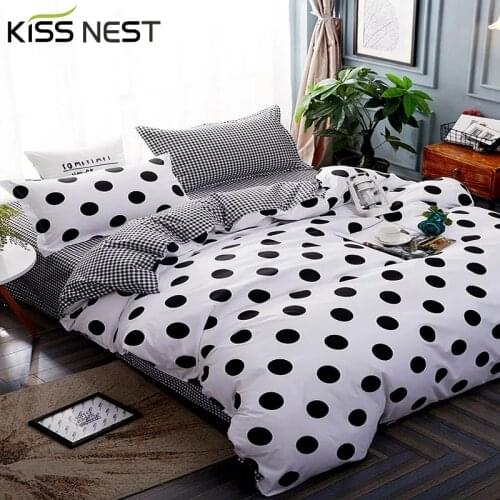2/3 Pces Classic Simple Fashion Polka Dot Twin Size Bedding Set,Duvet Cover 200x200,Nordic Bed Cover 150(240x220),No Bed Sheet