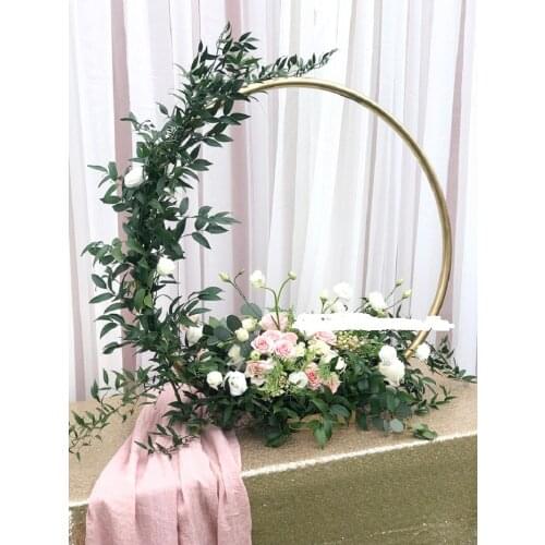 5pcs/lot 10pcs/lot Wedding table centerpiece golden metal arch circle ring wedding party decoration