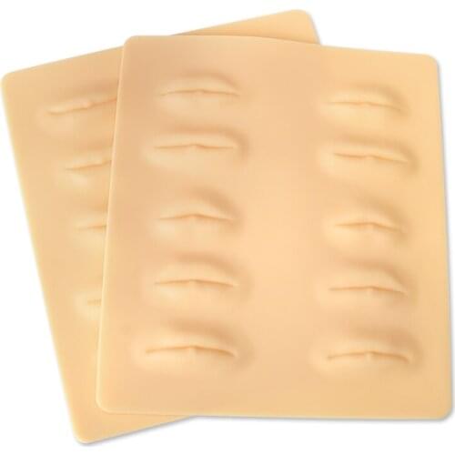 5 Pieces Tattoo Practice Skin High Quality Silicone Permanent Makeup Lips Beginner Training