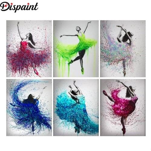 Dispaint 5D Diamond Embroidery Needlework Kit "Oil painting dancer" Diy Diamond Painting Cross Stitch Home Decoration Gift