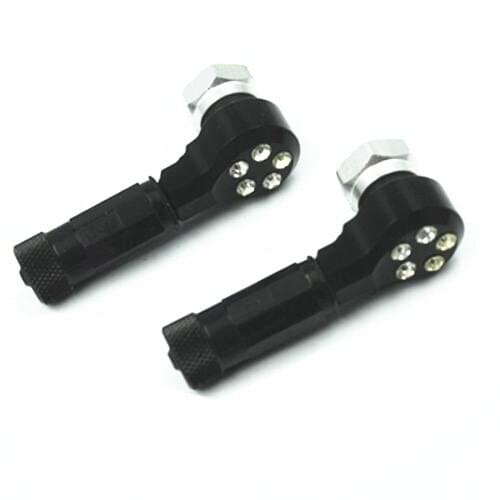 Black CNC Wheel Tire Valve Stem Caps Motorcycle For Honda Kawasaki Suzuki Yamaha Chopper Touring Cruser Atv Scooter Offroad