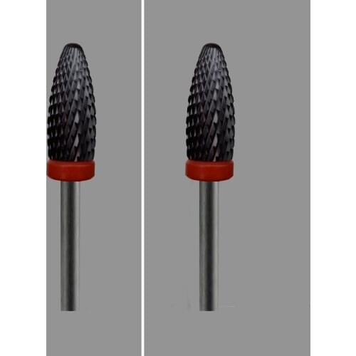 Black -2PCS-Ceramic Nail Drill Bit - Flame Bit - (1043.060)