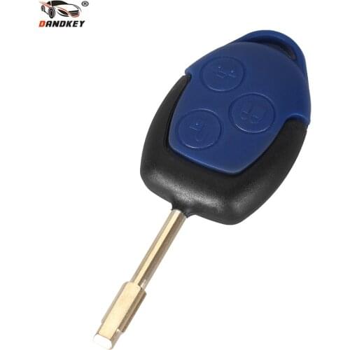 DANDKEY For Ford Transit Blue Case Replacement 3 Buttons Transit Connect Set Remote Key Shell Case