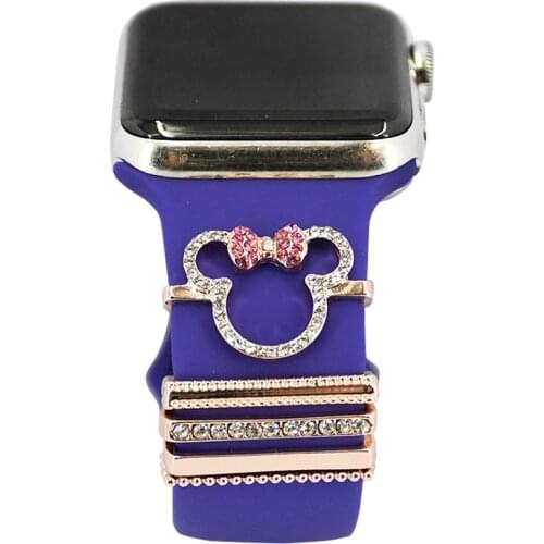 Decorative Ring Charms for Apple Watch band Cartoon Strap Accessories Smart watchband Charm Sets